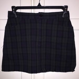 John Galt Plaid Mini Skirt